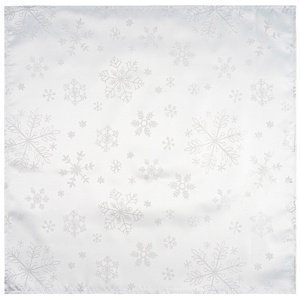 Forbyt Vánoční ubrus Snowflakes bílá, 77 x 77 cm