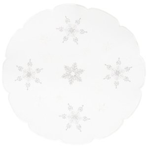 Forbyt Vánoční ubrus Hvězdičky bílá, pr. 35 cm