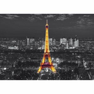 AG Art Fototapeta XXL Eiffelova věž v noci 360 x 270 cm, 4 díly
