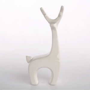 Altom Vánoční dekorace Deer 9,5 x 19 cm, bílá