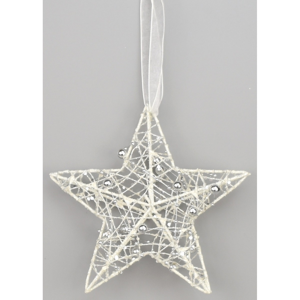 Vánoční hvězda Hesperia bílá, 15 cm