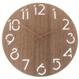 Nástěnné hodiny Dark wood, pr. 30,5 cm, dřevo