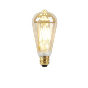 LED žárovka E27 ST64 8W 2000-2600K stmívaná na teplé zlaté vlákno