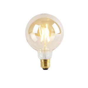 E27 3-stupňová stmívatelná LED žárovka G95 Goldline 5W 600 lm 2200K