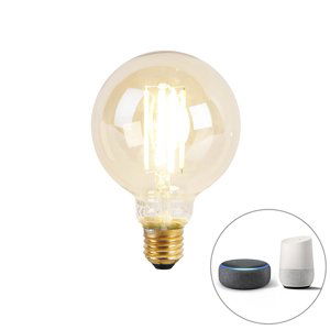 Smart E27 stmívatelná až teplá LED žárovka G95 goldline 7W 806 lm 1800K - 3000K