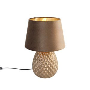 Klasická stolní lampa hnědá 35 cm - Betty