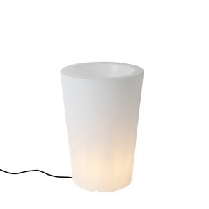 Venkovní stojací lampa bílá 60 cm květináč IP44 - Verano