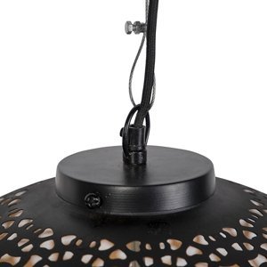 Orientální závěsná lampa černá se zlatem 45 cm - Radiante