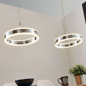 Moderne hanglamp chroom 2-lichts incl. LED 3-staps dimbaar - Lyani