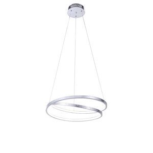 Designová závěsná lampa stříbrná 55 cm včetně LED stmívatelné - Rowan