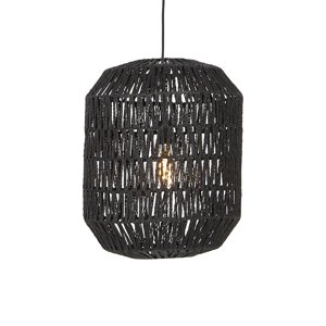 Retro závěsná lampa černá 40 cm - Lina Hive