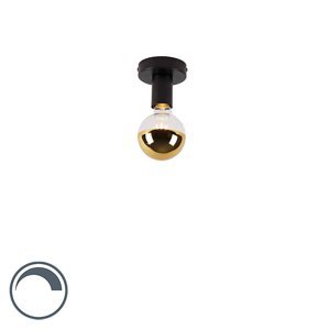 Stropní lampa černá včetně polozrcadla ze zlata G95 - Facile