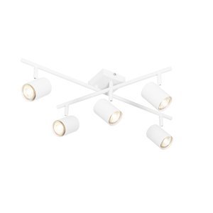 Moderní stropní svítidlo bílé nastavitelné 5 světel - Jeana