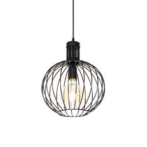 Designová závěsná lampa černá 30 cm - Wire Dos