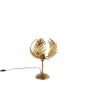 Vintage stolní lampa zlatá 26 cm - Botanica