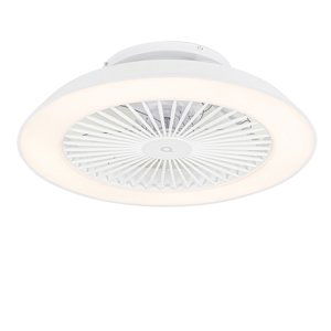 Chytrý stropní ventilátor bílý včetně LED s dálkovým ovládáním - Deniz