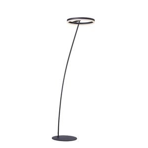 Designová stojací lampa tmavě šedá včetně LED a stmívače - Damir
