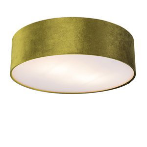 Moderní stropní svítidlo zelené 40 cm - Buben