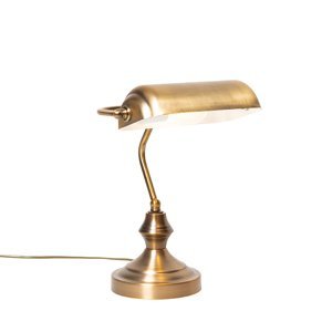 Klasická stolní lampa/lampa notářská mosaz - Banker