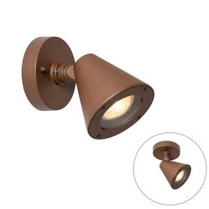 Moderne buiten wandlamp roestbruin IP44 verstelbaar - Ciara