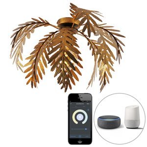Chytré stropní svítidlo zlaté 12 lamel včetně Wifi G95- Botanica