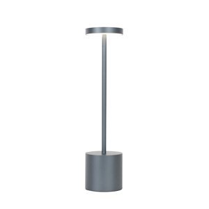 Venkovní stolní lampa šedá včetně LED a dobíjecího stmívače - Dupont
