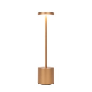 Venkovní stolní lampa zlatá včetně LED a dobíjecího stmívače - Dupont