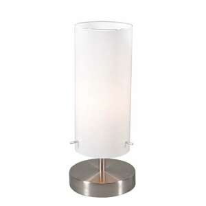 Stolní lampa Boy 1 ocel s bílým sklem