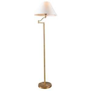 Stojací lampa Swing bronz s bílým odstínem