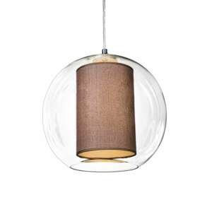 Závěsná lampa Globe 30 s hnědým odstínem