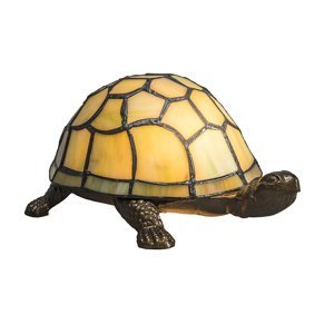 Stolní lampa Tiffany Turtle žlutá