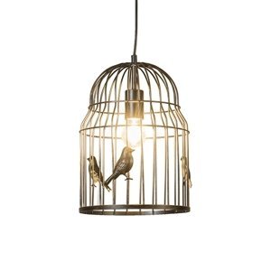 Art deco závěsná lampa rez - Birdcage