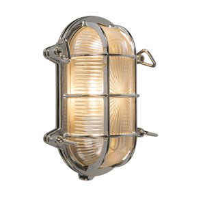 Retro nástěnná lampa chrom 23 cm IP44 - Nautica 1 ovál