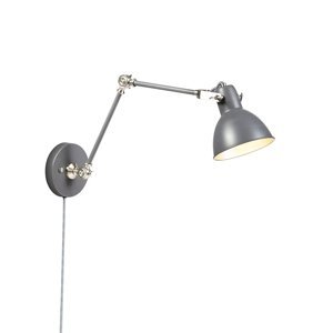 Průmyslová nástěnná lampa šedá nastavitelná - Dazzle