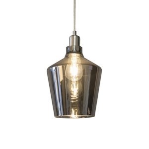 Art Deco závěsná lampa kouřové sklo - Penta