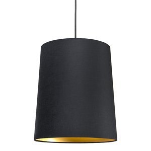 Závěsná lampa s černo-zlatým stínidlem kolem 35cm