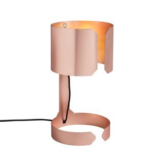 Designová stolní lampa matná měď - valčík