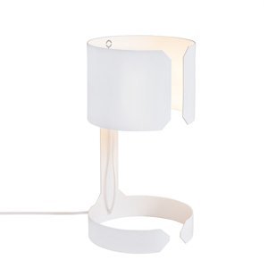 Designová stolní lampa bílá - valčík