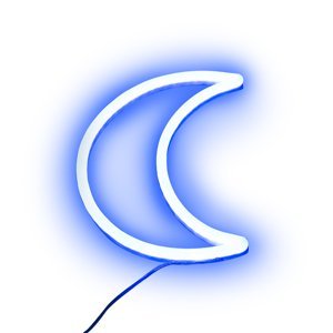 Nástěnná lampa modrá s dálkovým ovládáním vč. LED - Neon moon