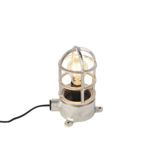 Průmyslová stolní lampa nikl - Torra