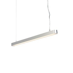 Moderní podlouhlá závěsná lampa stříbrná 100cm vč. LED - Duct R