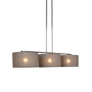 Moderní závěsná lampa z oceli se stínidlem 35 cm taupe - Combi 3 Deluxe