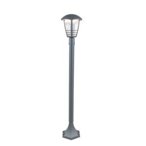 Moderní venkovní tyč na světlo tmavě šedá 100cm včetně LED - Mara