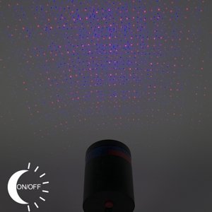 Vánoční osvětlení Laserový projektor LED červený a modrý s 9 pozicemi