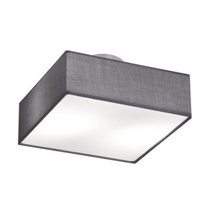 Moderní hranaté stropní svítidlo nikl matné se šedým odstínem 30 cm - Ambasáda