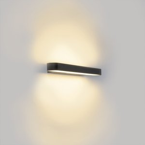 Moderní elegantní nástěnná lampa černá 52,5 cm včetně LED - Tubox