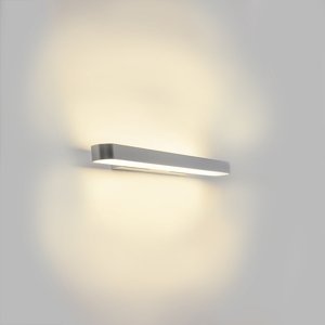 Moderní elegantní nástěnná lampa stříbrná 67,5 cm vč. LED -Tubox