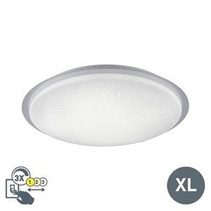 Moderní kulaté stropní svítidlo bílé s hvězdnou oblohou 60cm včetně LED 40W 3600 lumen - Jona