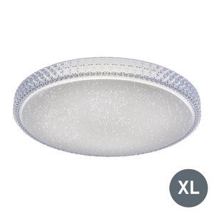 Stropní lampa bílá s hvězdnou oblohou 60cm včetně LED 36W s dálkovým ovládáním - Jona