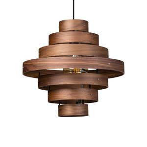 Designová závěsná lampa v barvě dřeva - Helix